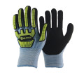 NMSAFETY Schlag- und schnittfeste personalisierte blaue Winterhandschuhe